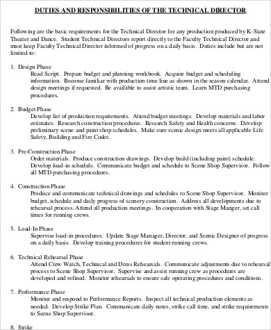 Technical Description Sample | HQ Printable Documents