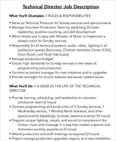 Technical Description Sample | HQ Printable Documents