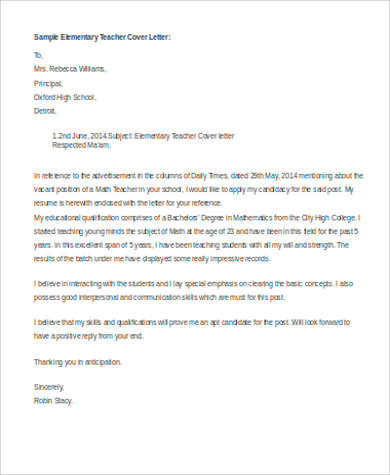 Cover Letter For College Teaching Position from images.sampletemplates.com