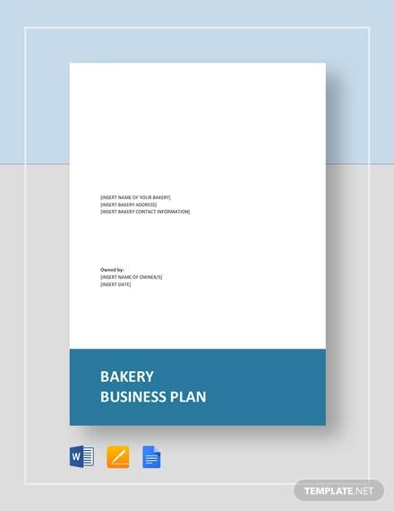 how to write a business plan for a bakery pdf