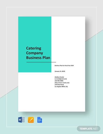 catering services business plan pdf