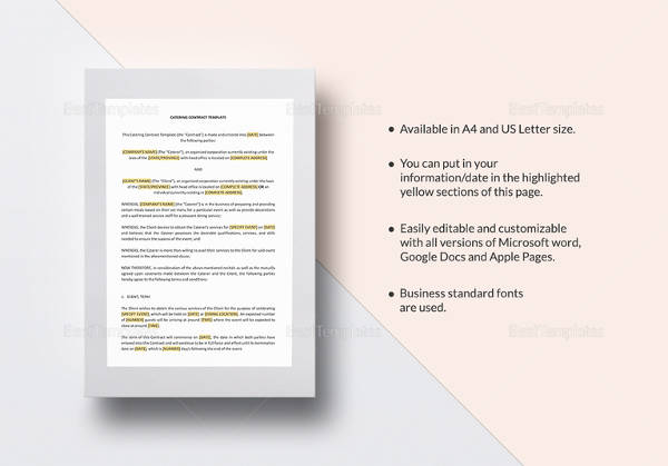 catering contract template