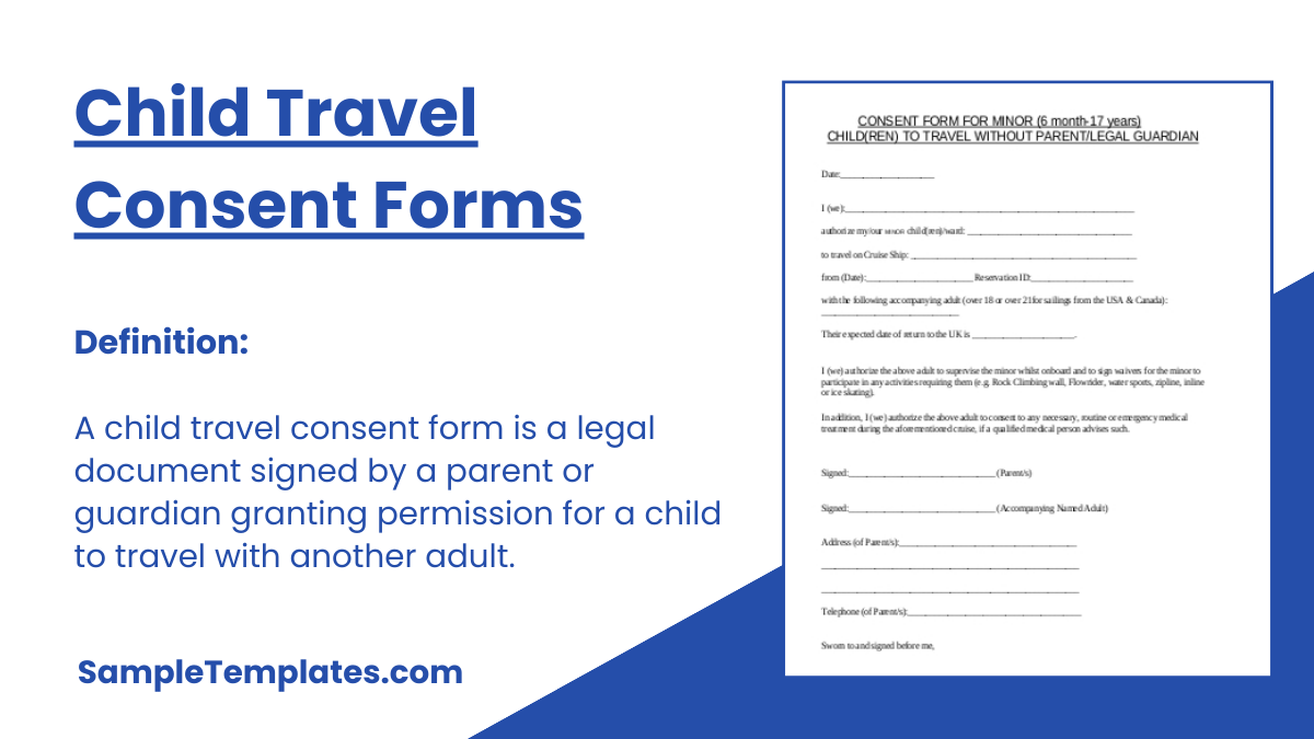 Child Travel Consent Forms