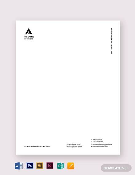 clean small business letterhead template