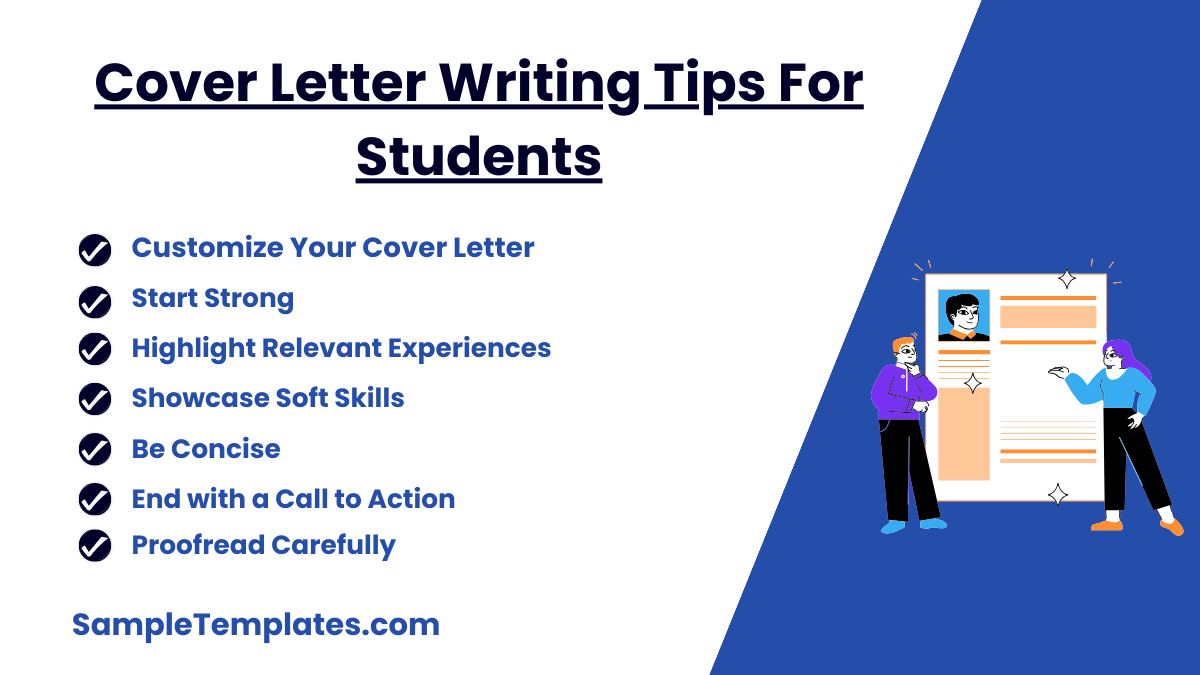 cover letter writing tips for students