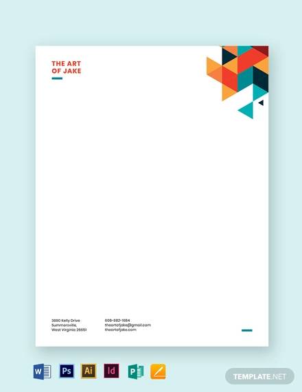creative small business letterhead template