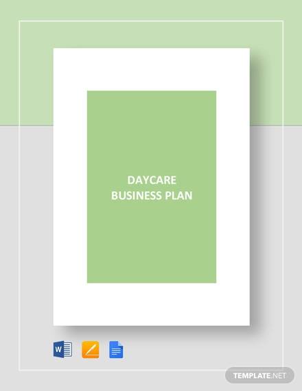 free home daycare business plan template