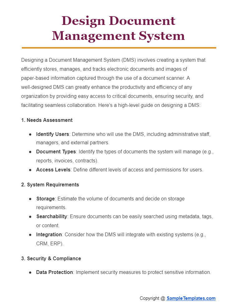 design document management system