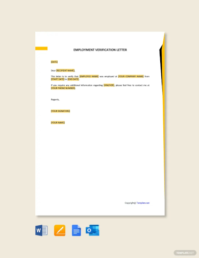 employment verification letter template