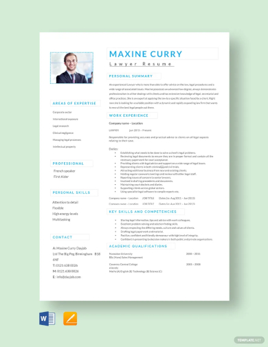 experienced lawyer resume template