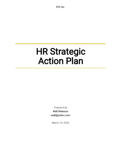 hr strategic action plan template