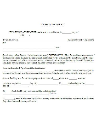 home lease agreement in ms word