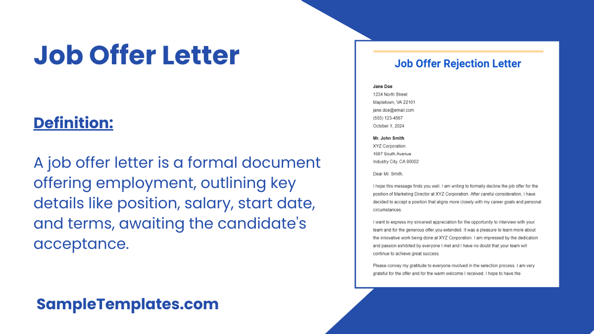 Job Offer Letter