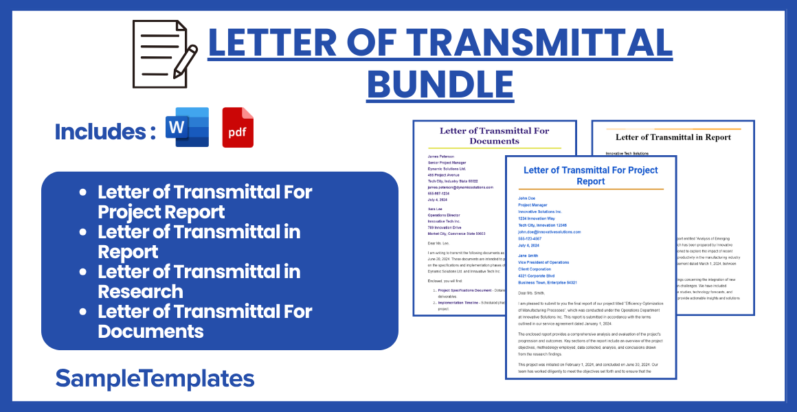 letter of transmittal bundle
