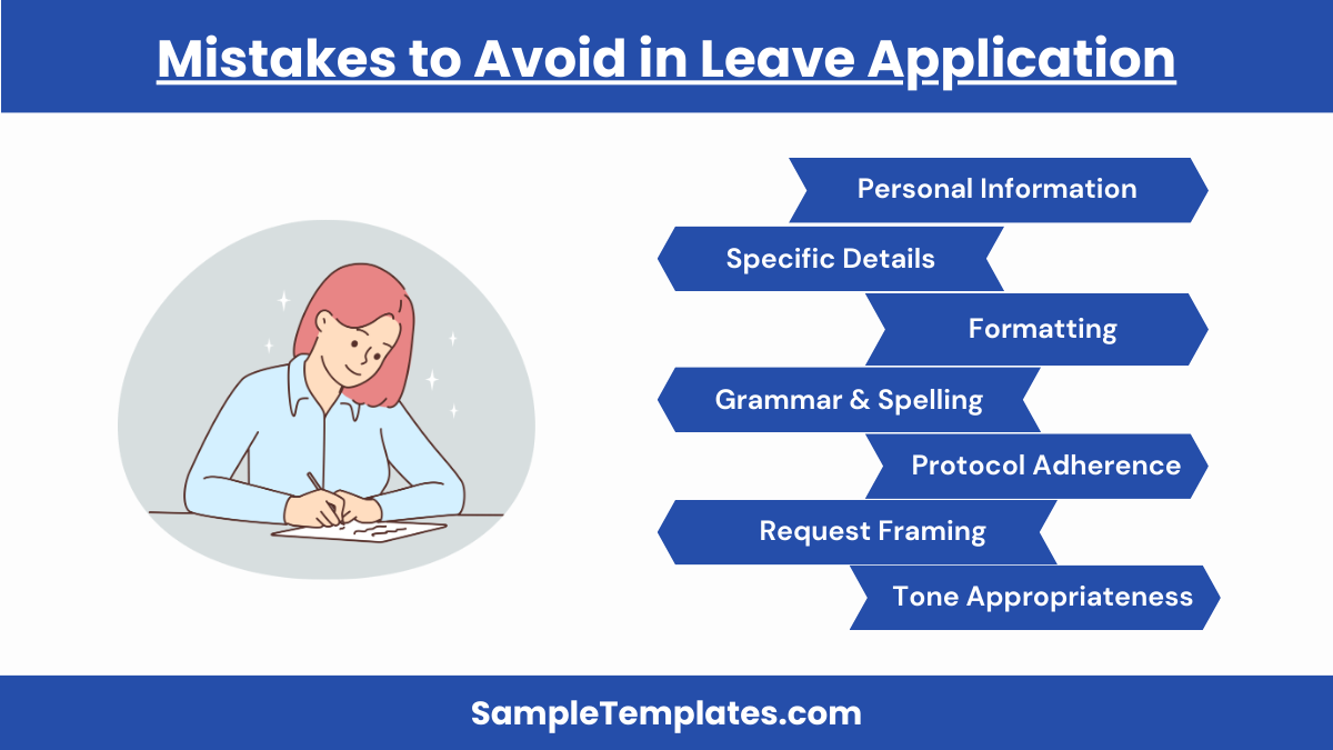 mistakes to avoid in leave application