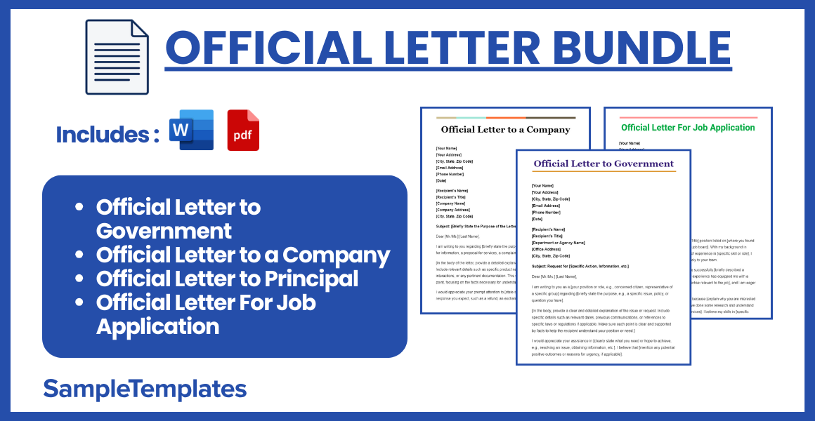 official letter bundle