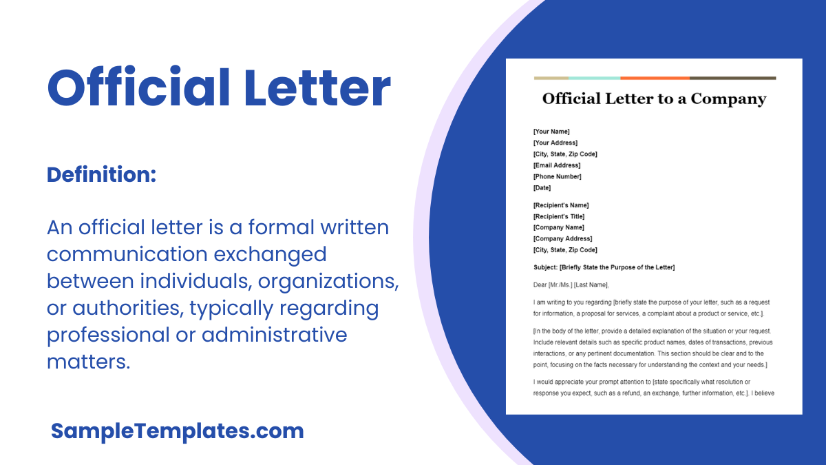 Official Letter