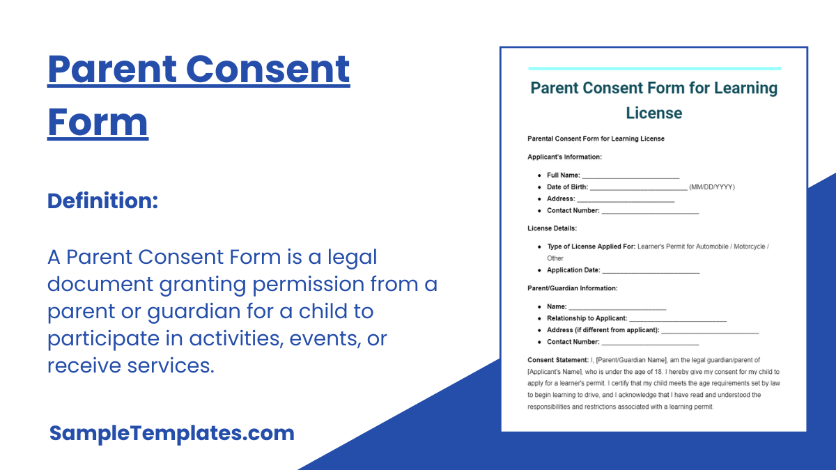 Parent Consent Form