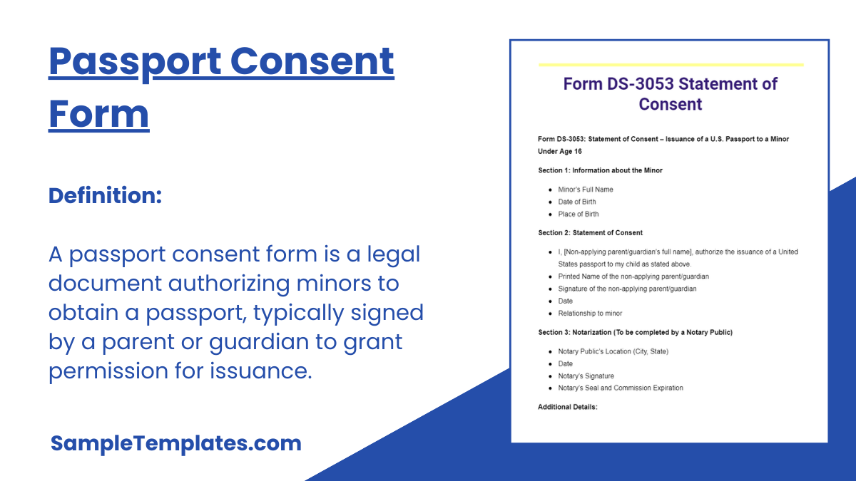 Passport Consent Form