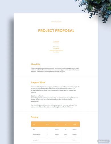 project proposal outline template