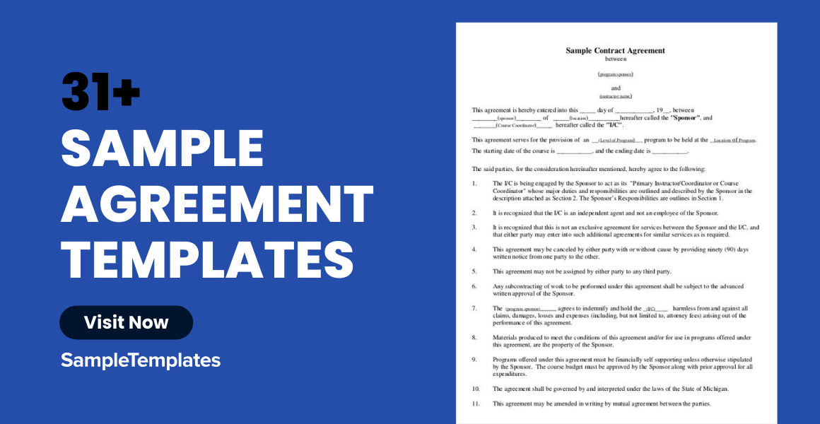 sample agreement templates
