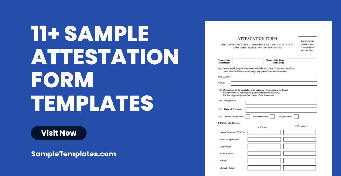sample attestation form templates