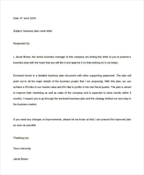 business proposal cover letter sample doc