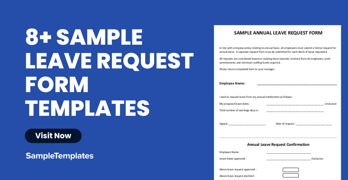 sample leave request form template