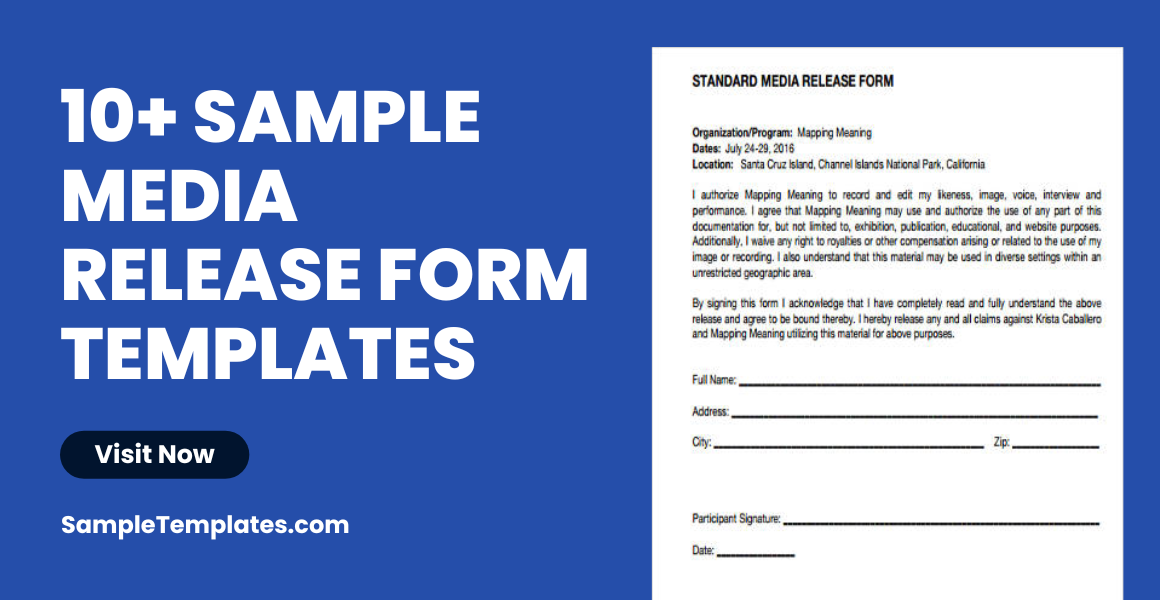 Sample Media Release Form Templates