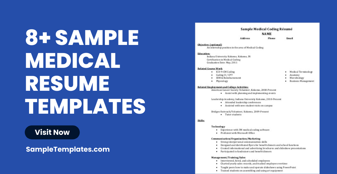 Sample Medical Resume Template