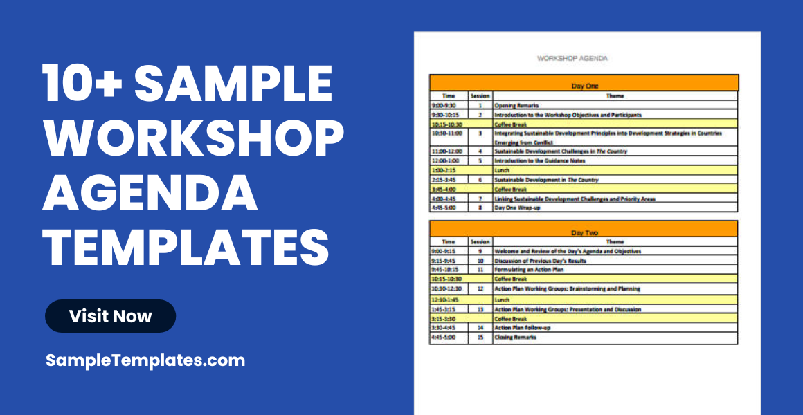 sample workshop agenda templates