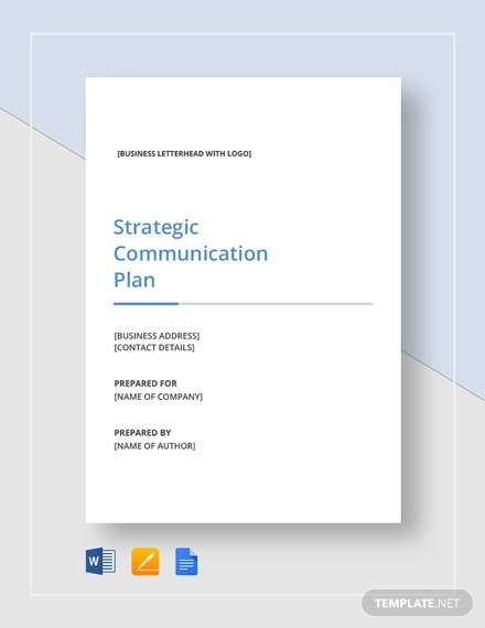 simple strategic communication plan template