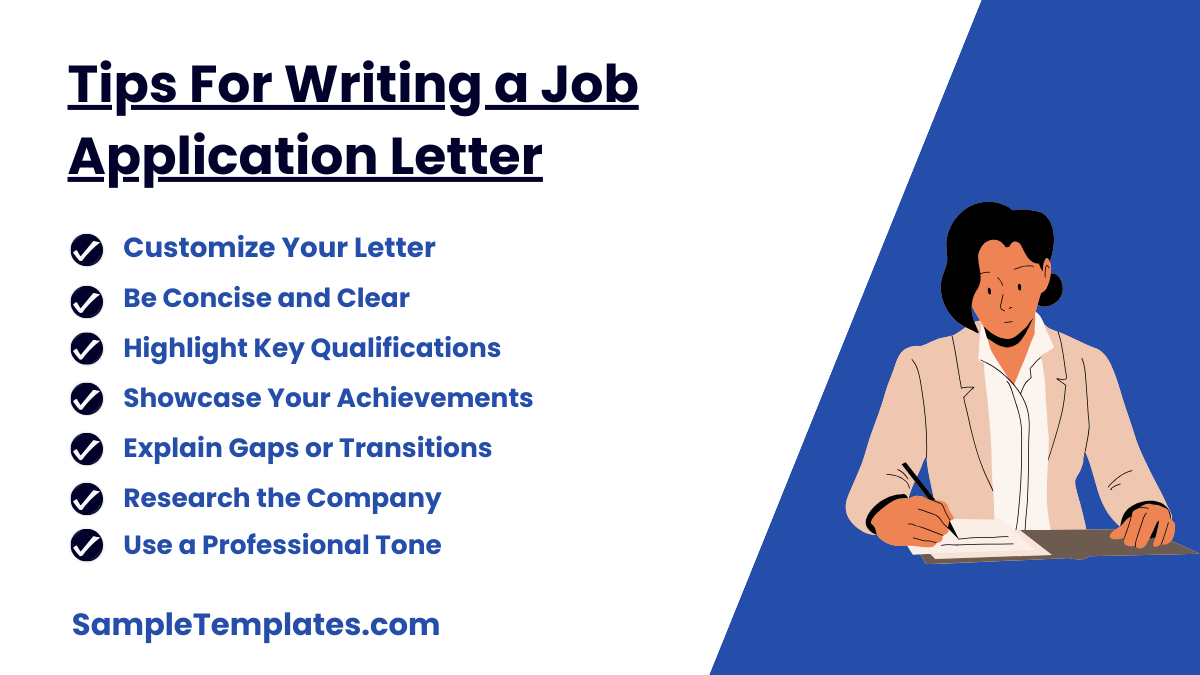 tips for writing a job application letter