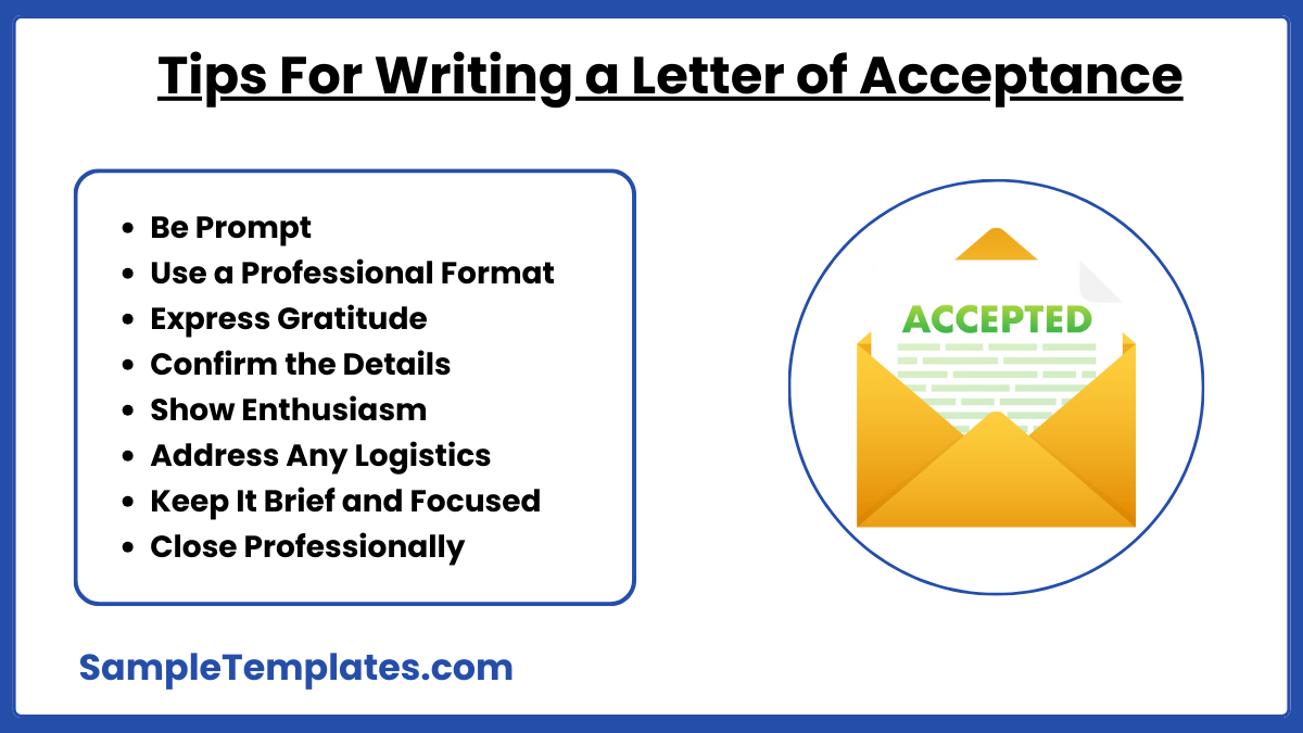 tips for writing a letter of acceptance