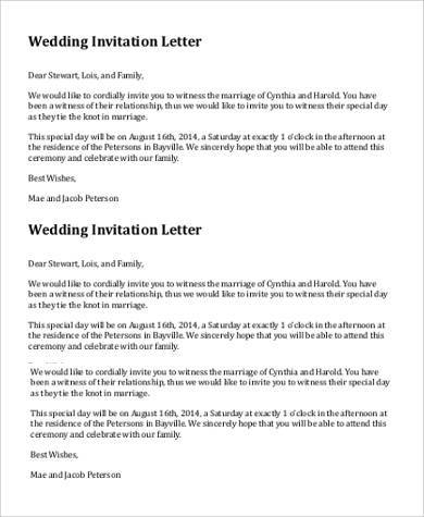 wedding invitation letter1