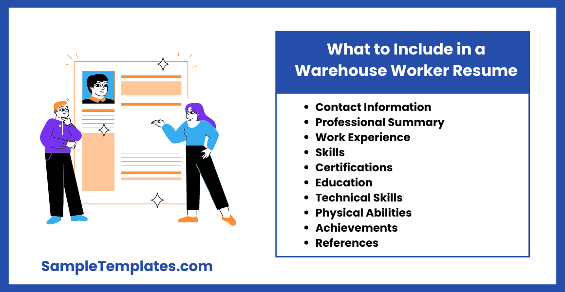 what to include in a warehouse worker resume