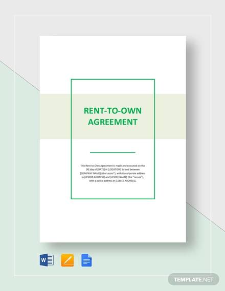 rent to own agreement