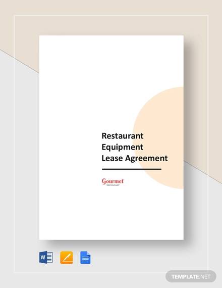 restaurant equipment lease