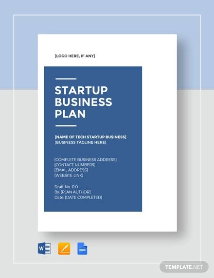 tech startup business plan example