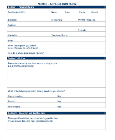 sample printable job applications 9 Application Word,    General Sample in Job Examples PDF