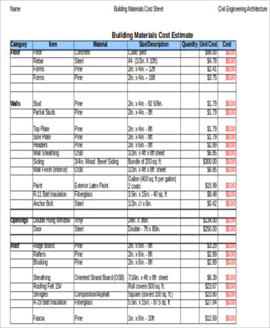 FREE 12  Roofing Estimate Samples in MS Word Pages Google Docs