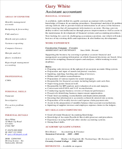 accountant resume pdf