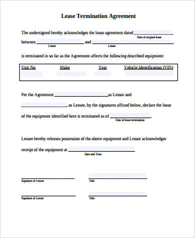 lease termination agreement