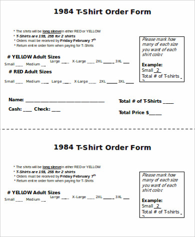 microsoft word t shirt order form doc