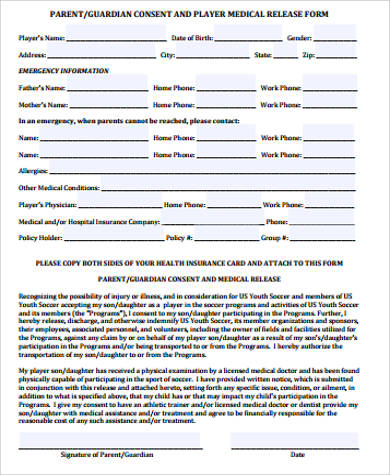 printable medical release form