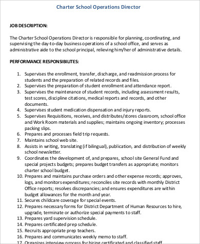 school operations director job description
