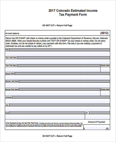 estimate income tax payment form
