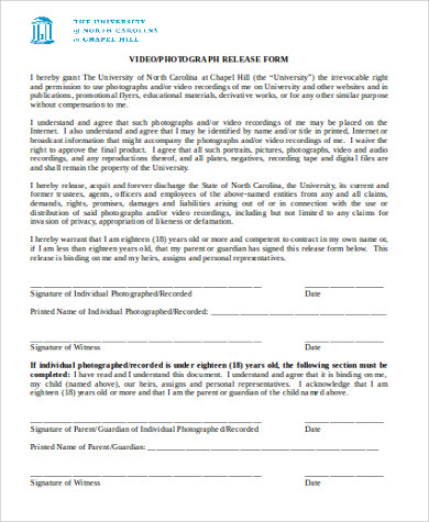 photo and video copyright release form doc