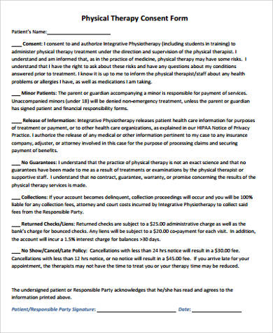 9+ Consent to Treat Form Samples  Sample Templates