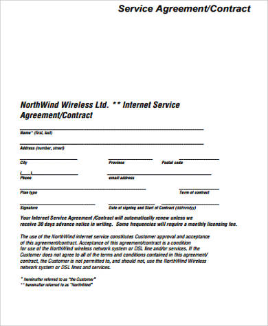 contract service agreement